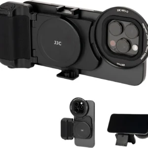 67mm universal magnetic phone lens filter adapter & magsafe grip for iphone 16/15/14 pro & pro max – vlog, selfie & mobile filmmaking accessory